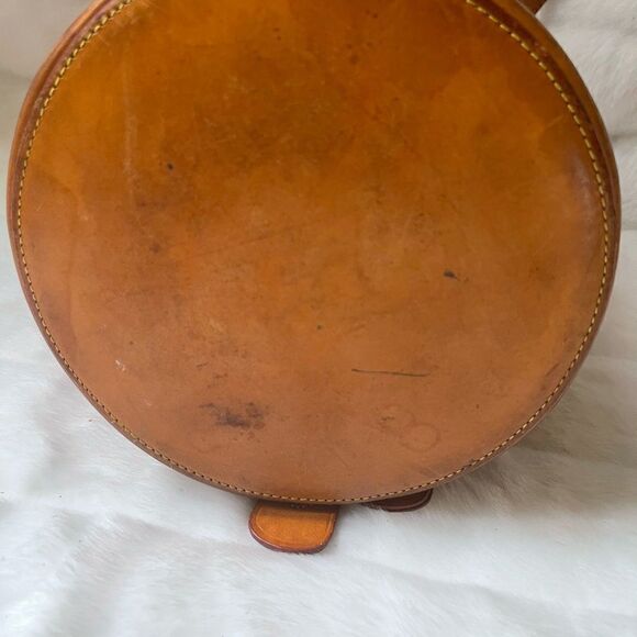 Vintage Dooney&Bourke.Burgundy canvas with brown leather drawstring buck… - Picture 8 of 16